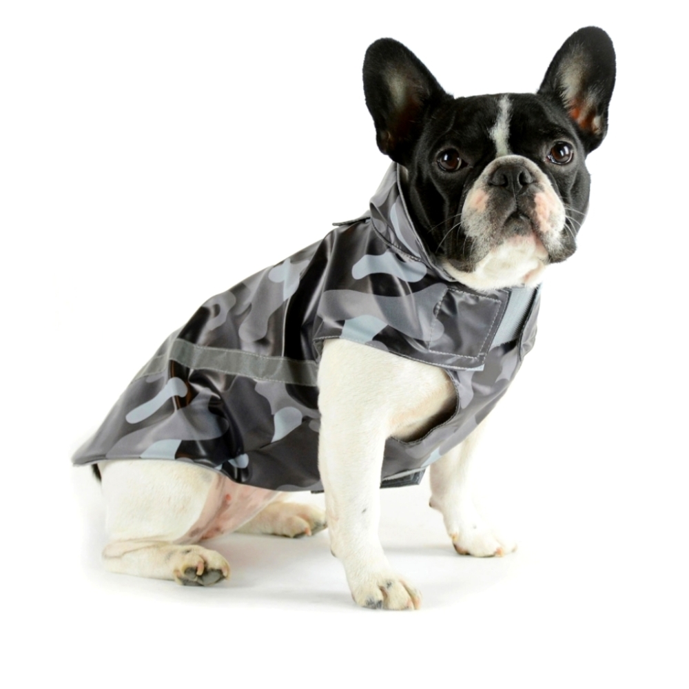 Camo Dog Rain Coat S